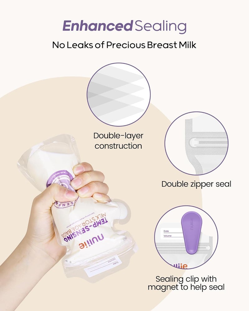 Nuliie Temp-Sensing Breastmilk Storage Bags - 150pcs - Image 4